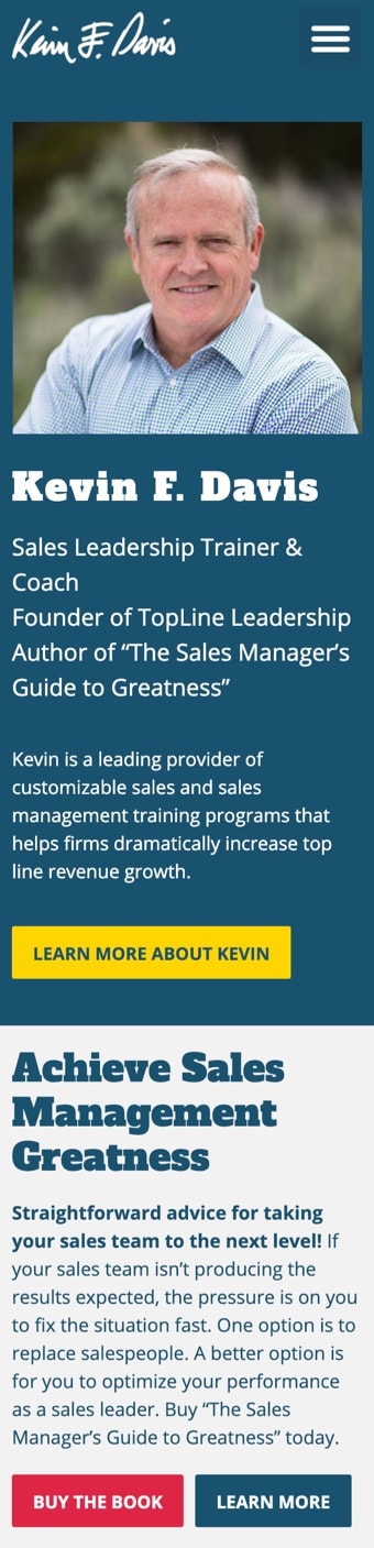 Kevin Davis Website Design