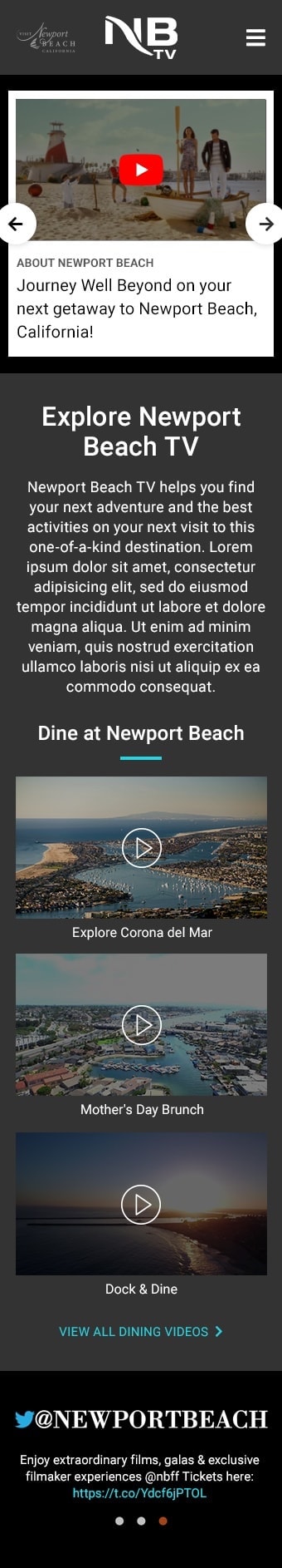 Newport Beach TV Website Design