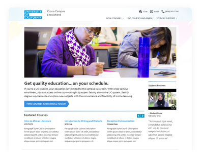 University of California Cross Campus Enrollment website