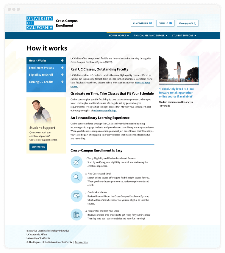 enrollment process page