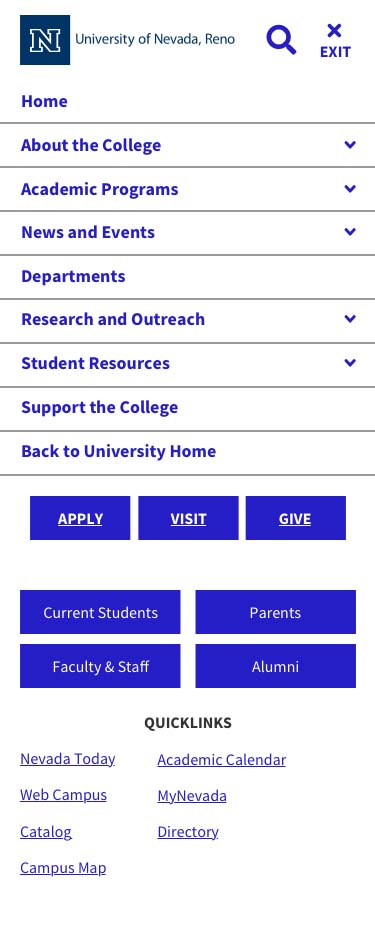 Home page mobile wireframe